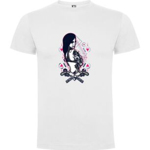 Rose-Cyborg Femme Fatale Tshirt σε χρώμα Λευκό Medium
