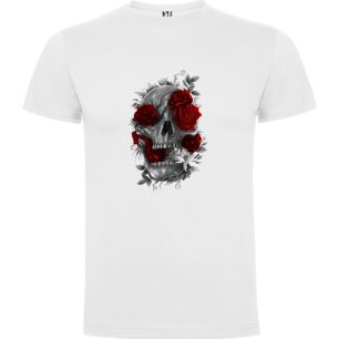 Rose Skull Art Tshirt σε χρώμα Λευκό XXLarge