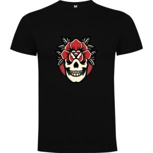 Rose Skull Design Tshirt