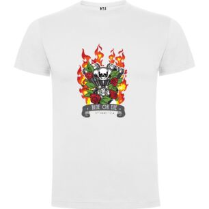 Roses & Bones Ride Tshirt σε χρώμα Λευκό XLarge