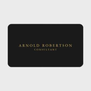 Round Corner Gray Gold Professional Business Card