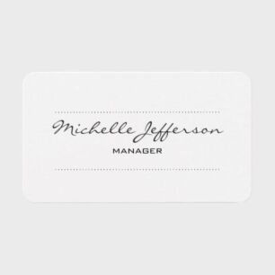 Trendy Rounded Corner Script Manager Business Card