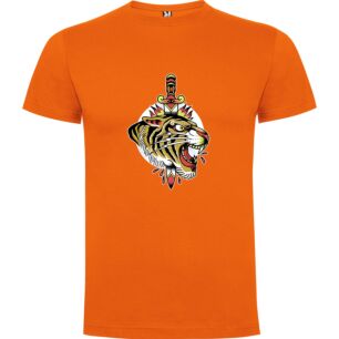 Sacred Tiger Tattoo Design Tshirt σε χρώμα Πορτοκαλί Large