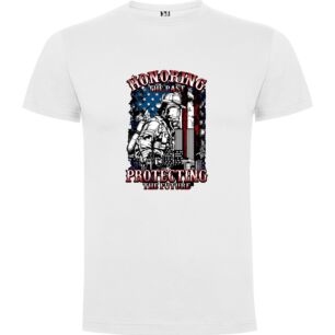 Saluting Our Firefighters Tshirt σε χρώμα Λευκό Large