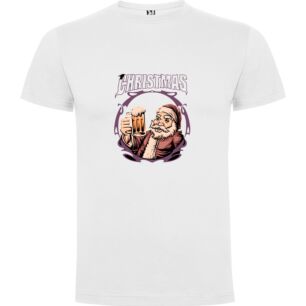 Santa's Suds Sipper Tshirt σε χρώμα Λευκό Medium