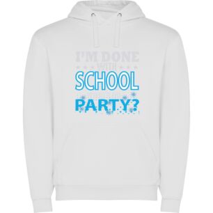 School's Out, Fancy Party! Φούτερ με κουκούλα σε χρώμα Λευκό Large