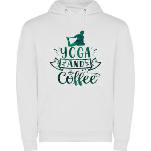 Serene Yoga, Vibrant Coffee Φούτερ με κουκούλα σε χρώμα Λευκό XXXLarge(3XL)