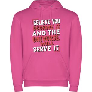 Serve: Believe, Receive, Universe! Φούτερ με κουκούλα