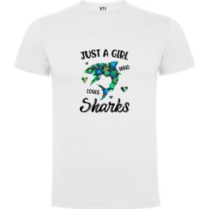 Shark-loving Girl Tee Tshirt σε χρώμα Λευκό 5-6 ετών