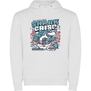 Sharkception: Crisp Poster Art Φούτερ με κουκούλα σε χρώμα Λευκό XXLarge