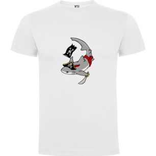Sharp Pirate Shark Illustration Tshirt σε χρώμα Λευκό 3-4 ετών