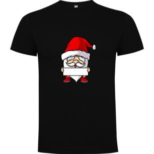 Sign-Holding Santa: Illustrated Tshirt