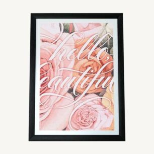 Pastel Roses 8x10 Canvas Print With Matted Frame