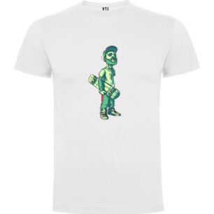 Skateboard Man Vector Art Tshirt σε χρώμα Λευκό Small