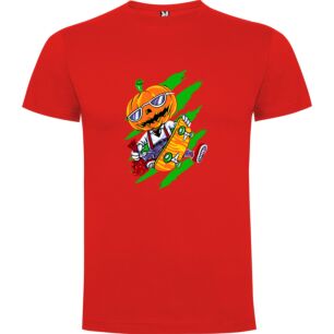 Skateboarding Pumpkin Monster Tshirt