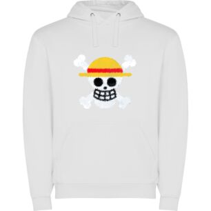 Skull-Hat Pirate Portrait Φούτερ με κουκούλα σε χρώμα Λευκό 9-10 ετών