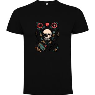 Skull Rose Tattoo Art Tshirt