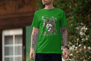 Skull with Raven and Vines Tshirt