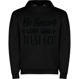 Smart Work, Trust God Φούτερ με κουκούλα