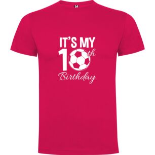 Soccer Birthday Bash Tshirt σε χρώμα Φούξια 3-4 ετών