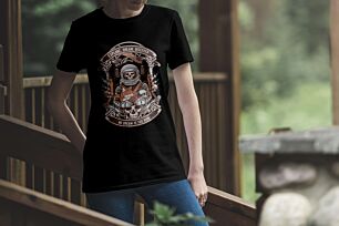 Space Exploration Skull Art Tshirt