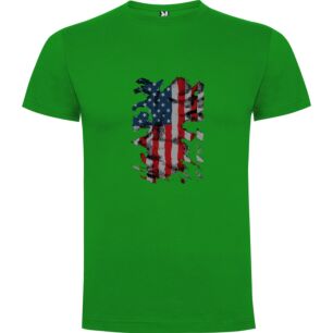 Spangled Blood: USA Flag Tshirt