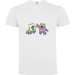 Standing Cat Couple Tshirt σε χρώμα Λευκό 11-12 ετών