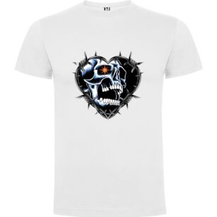 Star-etched Metal Skull Tshirt