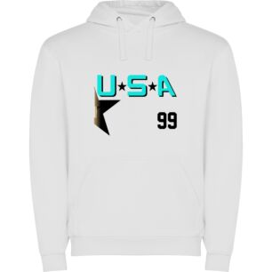 Star-Spangled USA Emblem Φούτερ με κουκούλα σε χρώμα Λευκό 9-10 ετών