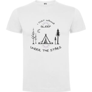 Starry Night Camping Experience Tshirt σε χρώμα Λευκό XLarge