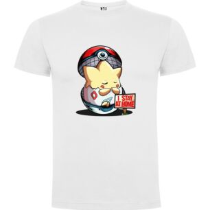 Stay at Home Pikachu Tshirt σε χρώμα Λευκό Large