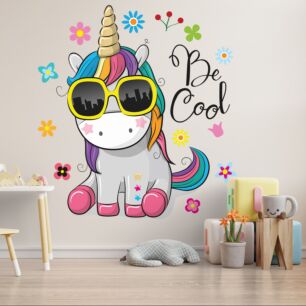 Αυτοκόλλητο Τοίχου Cool Unicorn