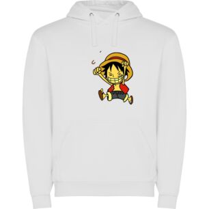 Straw Hat Luffy's Adventure Φούτερ με κουκούλα σε χρώμα Λευκό 11-12 ετών