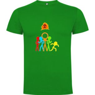 Stylish Crowd with Character Tshirt