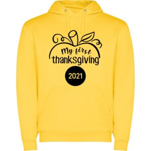 Stylish Monochrome Thanksgiving Celebration Φούτερ με κουκούλα