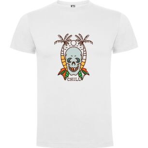 Summer Skull Vibe Tshirt σε χρώμα Λευκό XXXLarge(3XL)