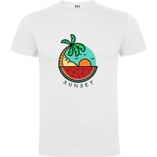 Sunny Watermelon Sunset Tshirt σε χρώμα Λευκό Small