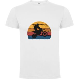 Sunset Motocross Rider Tshirt σε χρώμα Λευκό 11-12 ετών