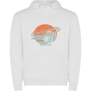 Sunshine Coastal Retro Chic Φούτερ με κουκούλα σε χρώμα Λευκό XXXLarge(3XL)