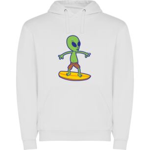 Surfing Cosmic Alien Φούτερ με κουκούλα σε χρώμα Λευκό 9-10 ετών