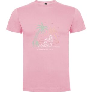 Surfing in Miami: Linear Bliss Tshirt σε χρώμα Ροζ XLarge