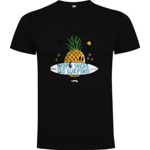 Surfing Pineapple Sticker Tshirt