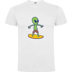 Surfing Space Alien Tshirt σε χρώμα Λευκό 11-12 ετών
