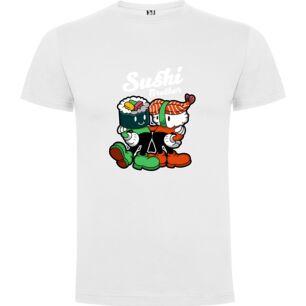 Sushi Samurai Showdown Tshirt σε χρώμα Λευκό XXXLarge(3XL)