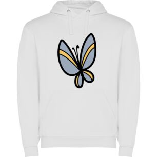 Symmetrical Butterfly Wings Φούτερ με κουκούλα σε χρώμα Λευκό Large