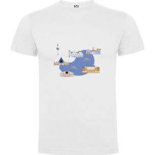 Symmetrical Cityscape Illustration Tshirt σε χρώμα Λευκό 7-8 ετών