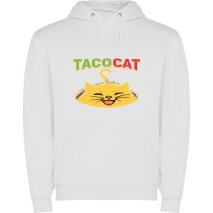 Taco-Crowned Feline Charm Φούτερ με κουκούλα σε χρώμα Λευκό XLarge