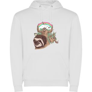 The Majestic Sloth Duo Φούτερ με κουκούλα σε χρώμα Λευκό 3-4 ετών