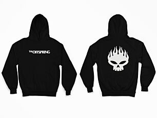 The Offspring Logo Skull Black Φούτερ με Κουκούλα