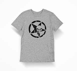 The Punisher Skull Pentagram Grey T-Shirt